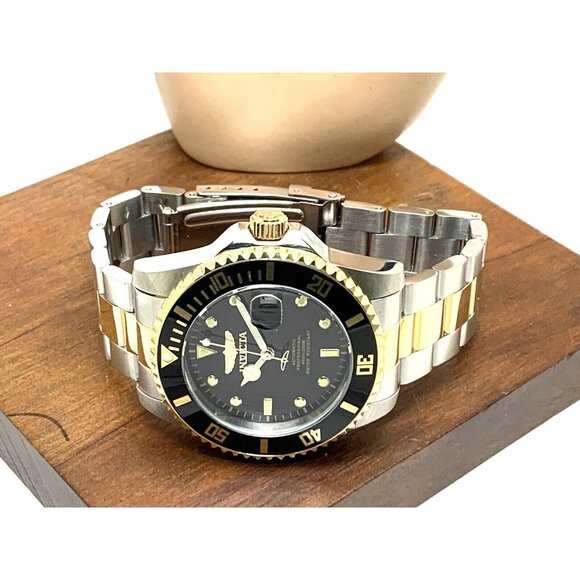 Invicta Men's Watch 36973 Pro Diver Automatic Black Dial Two Tone Steel 44mm - Picture 9 of 15